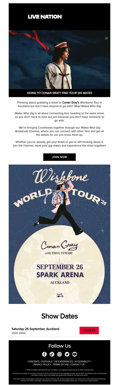 asdsa, who are you taking to Conan Gray?