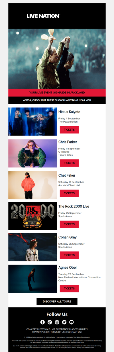 Live shows happening in Auckland this month!
