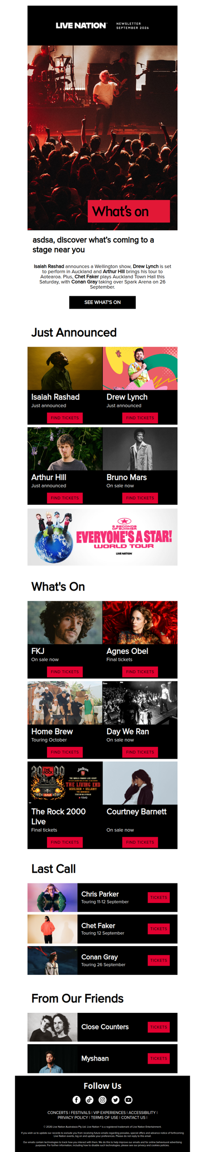 This week’s lineup: Isaiah Rashad, Drew Lynch, Arthur Hill & many more!