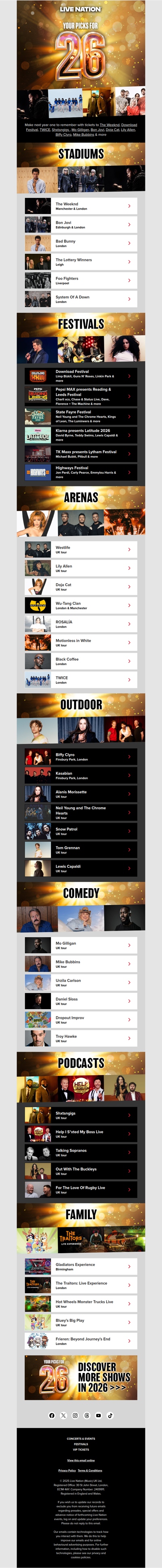 2026 picks: The Weeknd・Doja Cat・Lily Allen & more ✨