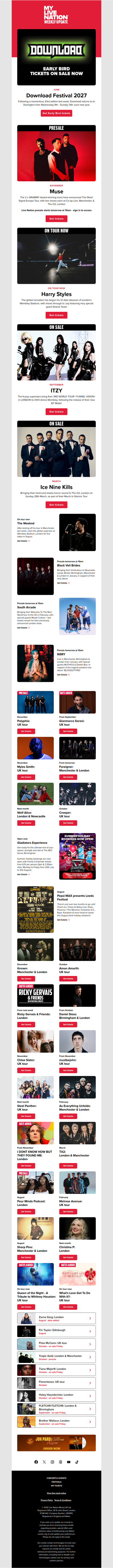 Download Festival・Muse・Harry Styles・ITZY & more