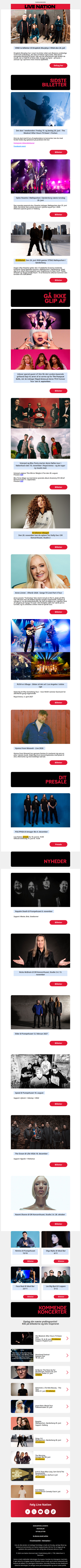 Vind billetter til Dropkick Murphys • Nyt fra The Pussycat Dolls, Rush, Interpol & Bloc Party • Roxette og Sting til Sønderborg i næste uge