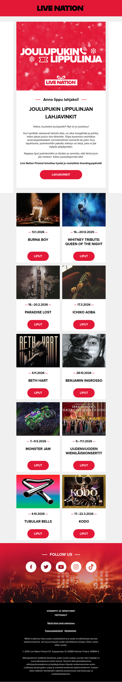 Joulupukin lippulinjan lahjavinkit ☎️🎅🏻