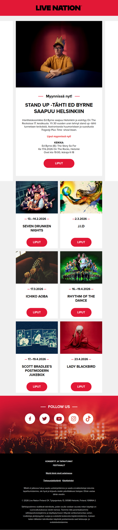 ♫ Live Nationin viikon keikkauutiset! ♫