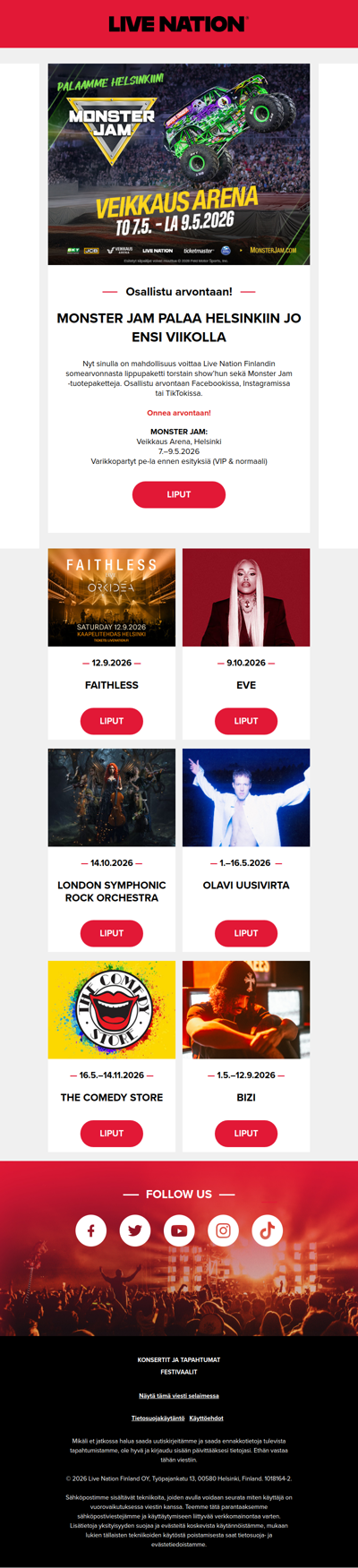 ♫ Live Nationin viikon keikkauutiset! ♫