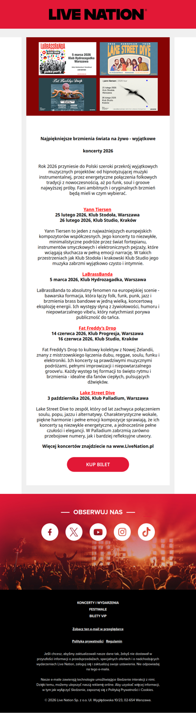 Najpiękniejsze brzmienia świata na żywo - wyjątkowe koncerty 2026