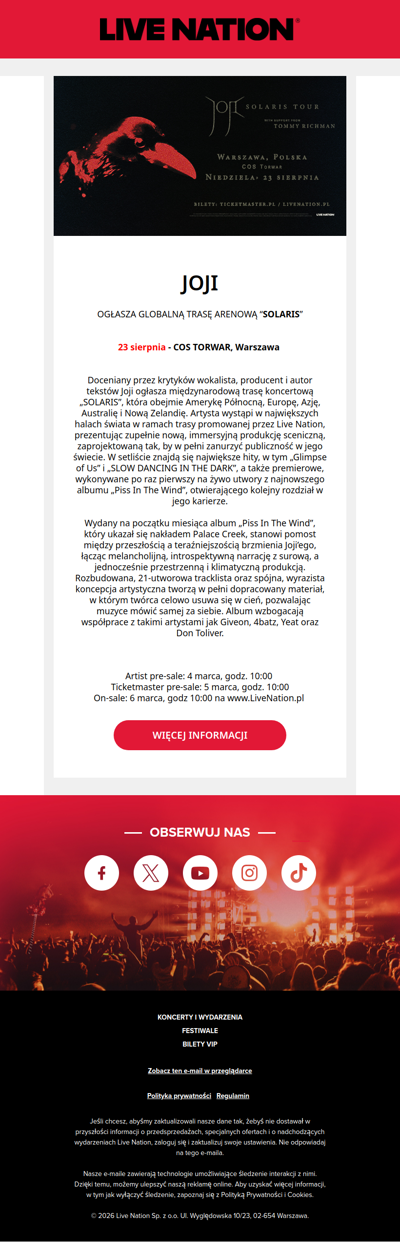 Joji wystąpi w Polsce!