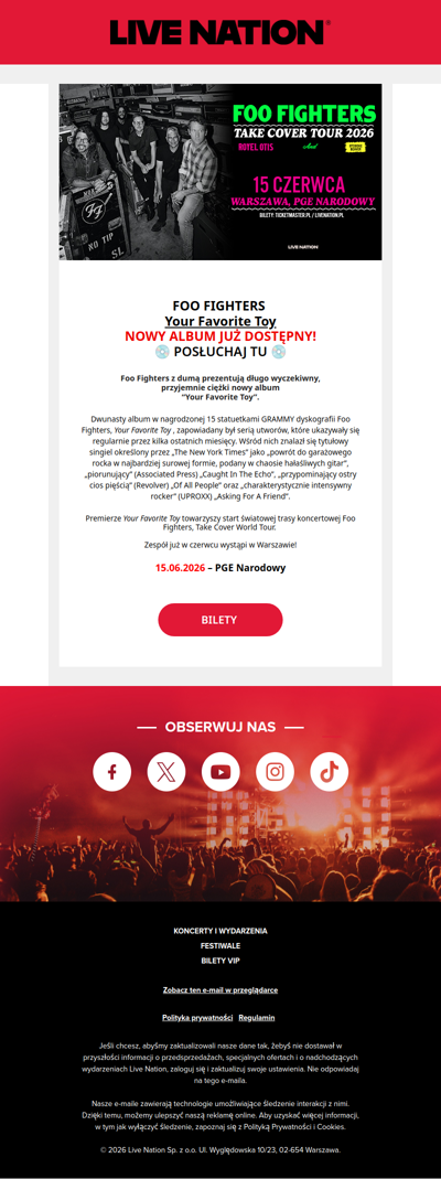 Nowy album Foo Fighters dostępny! Koncert w Warszawie już czerwcu!