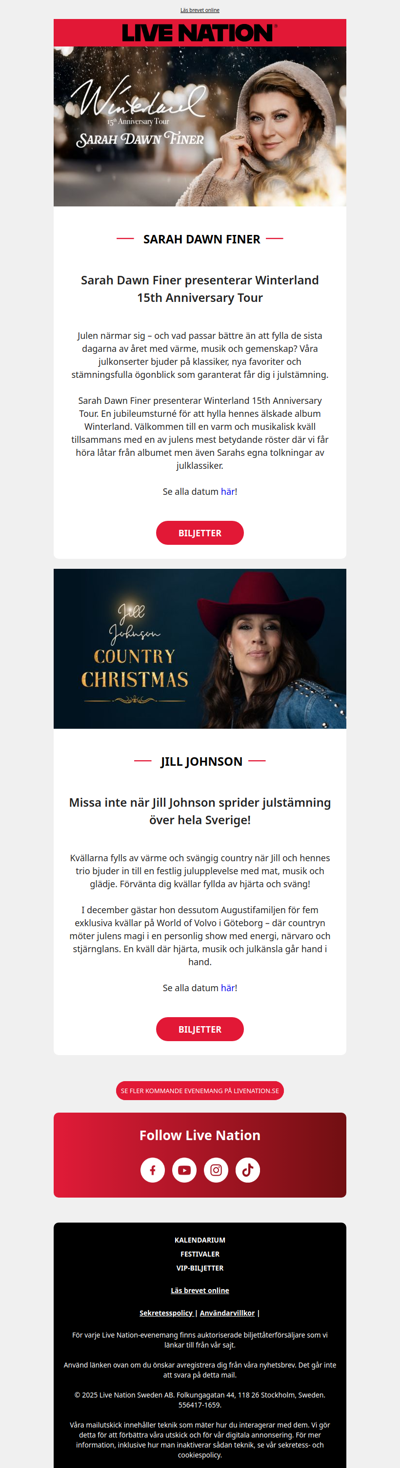 Kom i stämning med vinterns mest magiska julkonserter 🎄