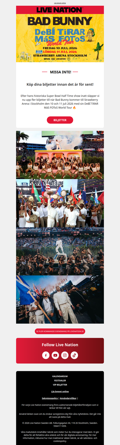 BAD BUNNY - FLER BILJETTER SLÄPPTA!