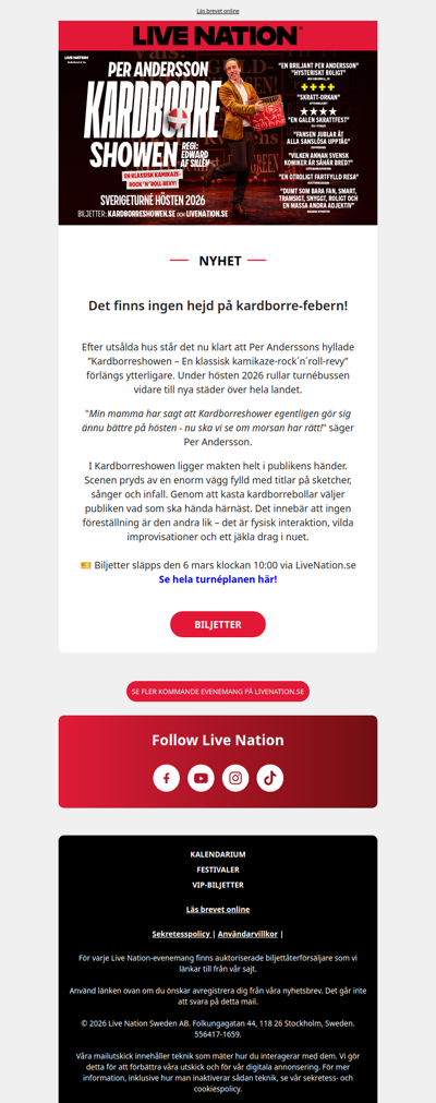 Per Andersson förlänger succéturnén med Kardborreshowen