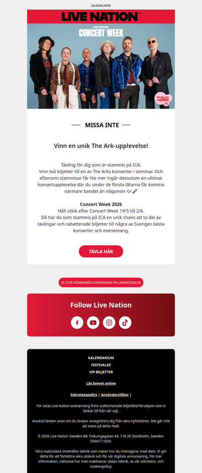 Vinn en unik The Ark-upplevelse!