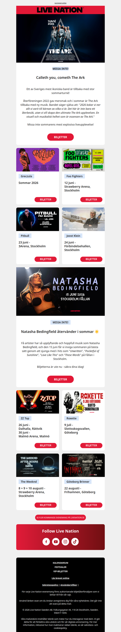 Har du börjat semesterplanera? Gör plats för dessa liveupplevelser!