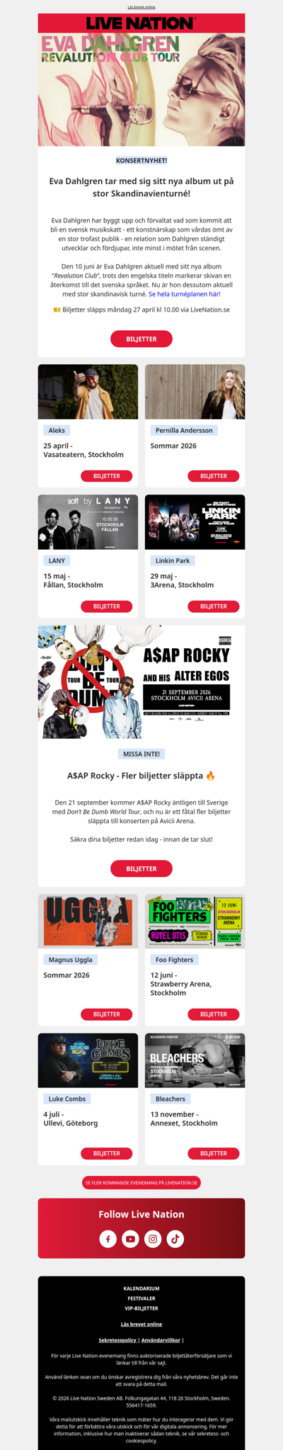 Vad står på din konsertlista härnäst?