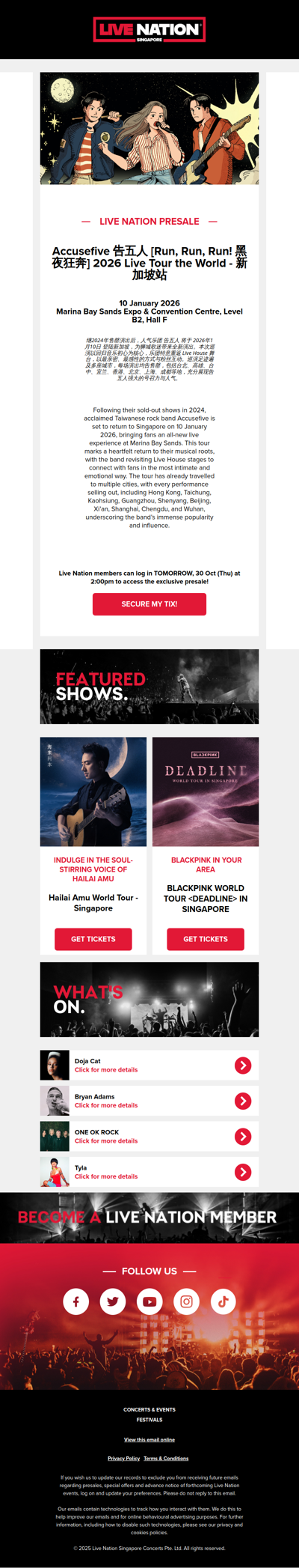 Accusefive To Hold Concert In Singapore After 2 Years!🍈