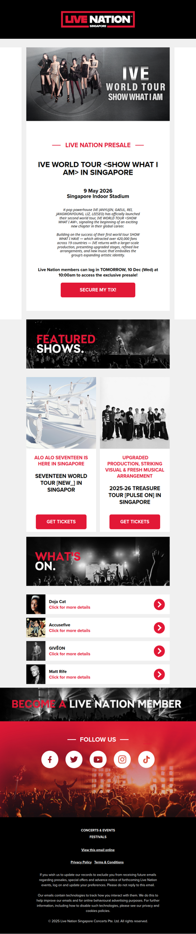 IVE To Hold Second World Tour In Singapore 🇸🇬