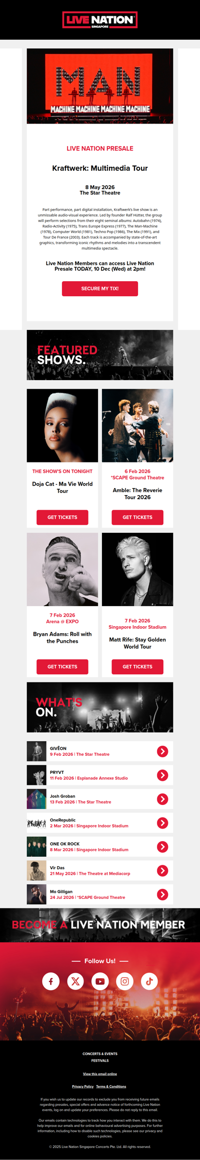 ⏱️ Live Nation Presale Reminder - 𝐊𝐫𝐚𝐟𝐭𝐰𝐞𝐫𝐤: 𝐌𝐮𝐥𝐭𝐢𝐦𝐞𝐝𝐢𝐚 𝐓𝐨𝐮𝐫