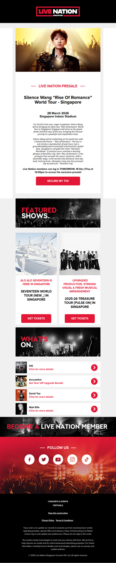 Silence Wang 汪苏泷 To Hold First World Tour In Singapore