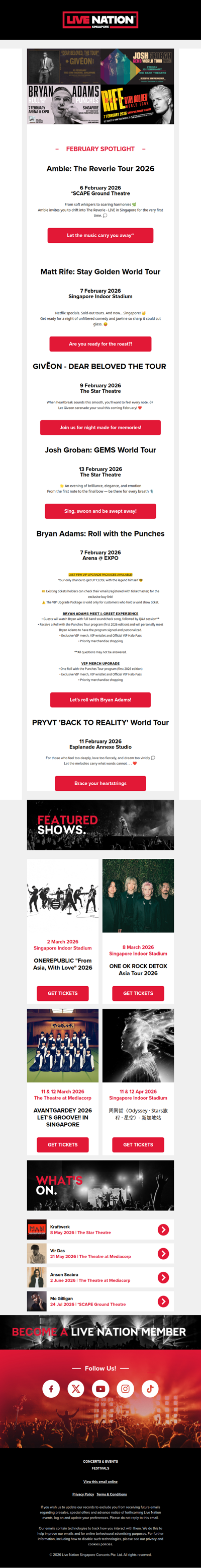 ✨ UPCOMING SHOWS - FEBRUARY SPECIAL ✨