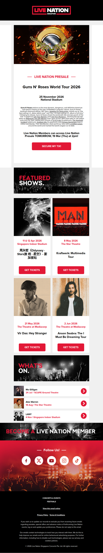 ⏱️ Live Nation Presale Reminder - 𝐆𝐮𝐧𝐬 𝐍' 𝐑𝐨𝐬𝐞𝐬 𝐖𝐨𝐫𝐥𝐝 𝐓𝐨𝐮𝐫 𝟐𝟎𝟐𝟔