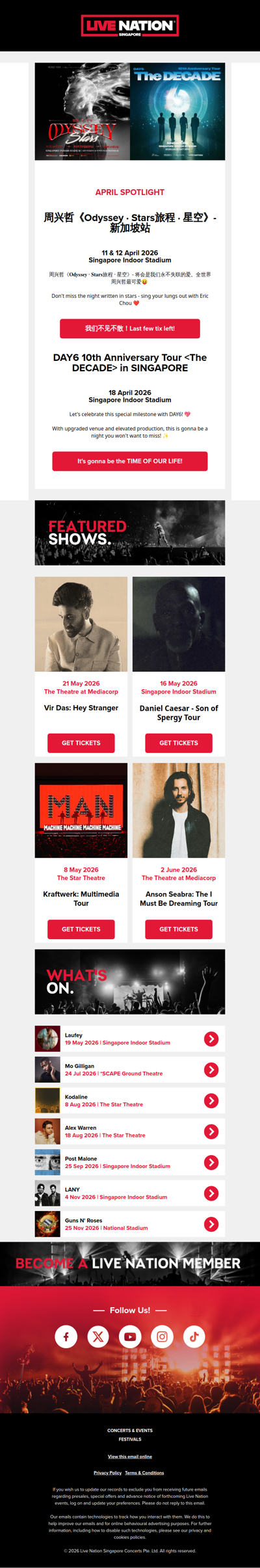 ✨ UPCOMING SHOWS - APRIL SPECIAL ✨