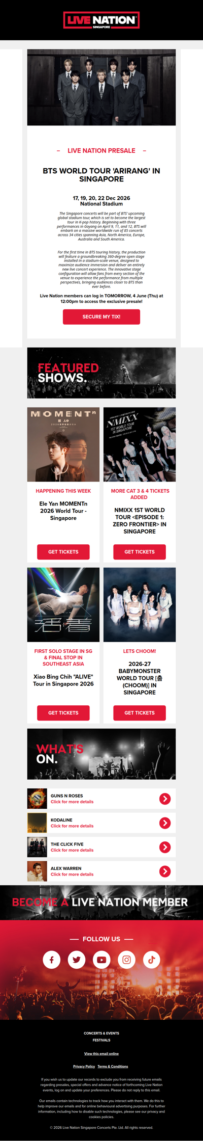 BTS To Host Historic 4 Night Stadium Run In SG