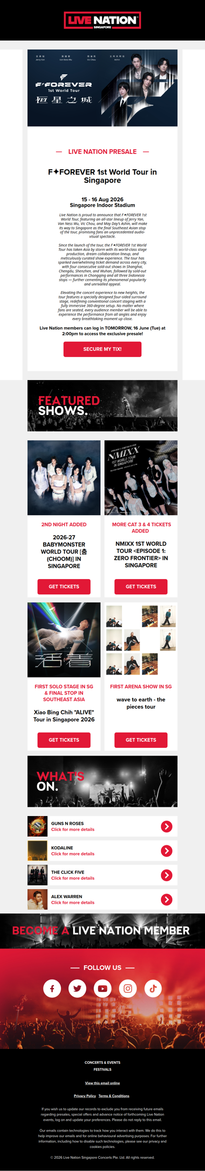 F✦FOREVER 1st World Tour To Arrive At Final Southeast Asia Stop - Singapore