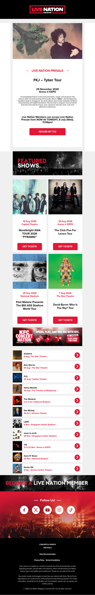 ⏱️ Live Nation Presale Reminder - 𝐅𝐊𝐉 - 𝐓𝐲𝐛𝐞𝐫 𝐓𝐨𝐮𝐫