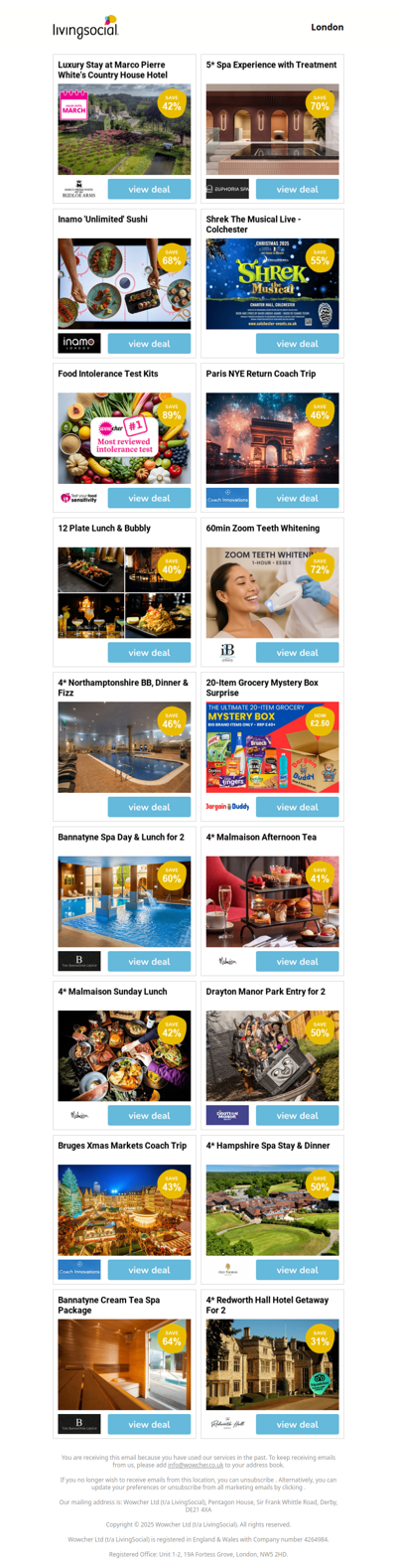 Luxury Stay at Marco Pierre White's Country House Hotel | 5* Spa Experience with Treatment | Inamo 'Unlimited' Sushi | Shrek The Musical Live - Colchester | Food Intolerance Test Kits