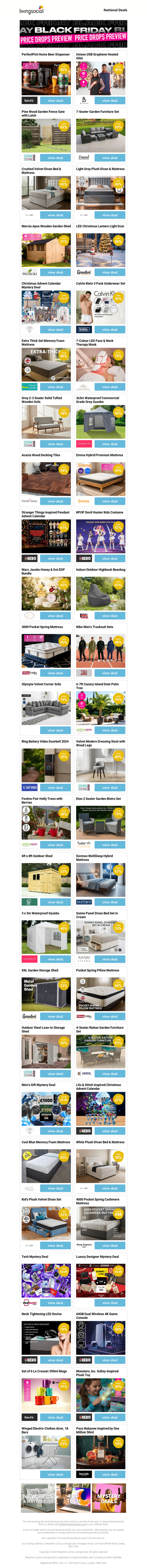 PerfectPint Home Beer Dispenser | Unisex USB Graphene Heated Gilet | Pine Wood Garden Fence Gate with Latch | 7-Seater Garden Furniture Set | Crushed Velvet Divan Bed & Mattress