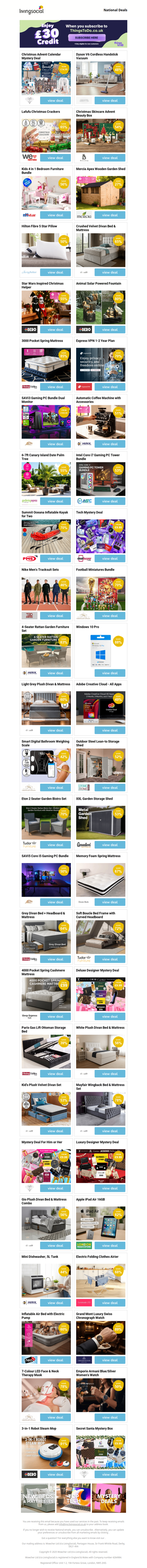 Christmas Advent Calendar Mystery Deal | Dyson V6 Cordless Handstick Vacuum | Lafufu Christmas Crackers  | Christmas Skincare Advent Beauty Box | Kids 4 in 1 Bedroom Furniture Bundle