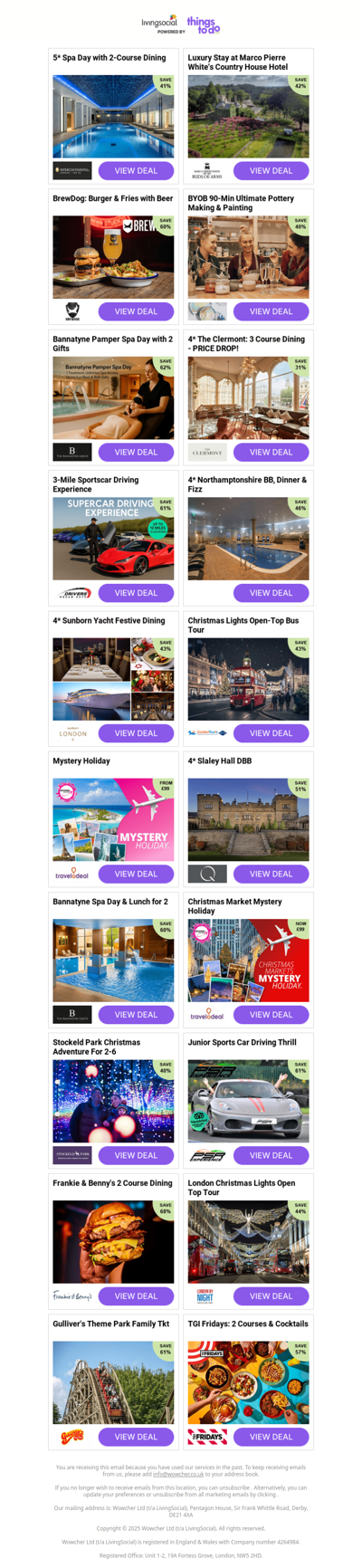 5* Spa Day with 2-Course Dining | Luxury Stay at Marco Pierre White's Country House Hotel | BrewDog: Burger & Fries with Beer | BYOB 90-Min Ultimate Pottery Making & Painting | Bannatyne Pamper Spa Day with 2 Gifts