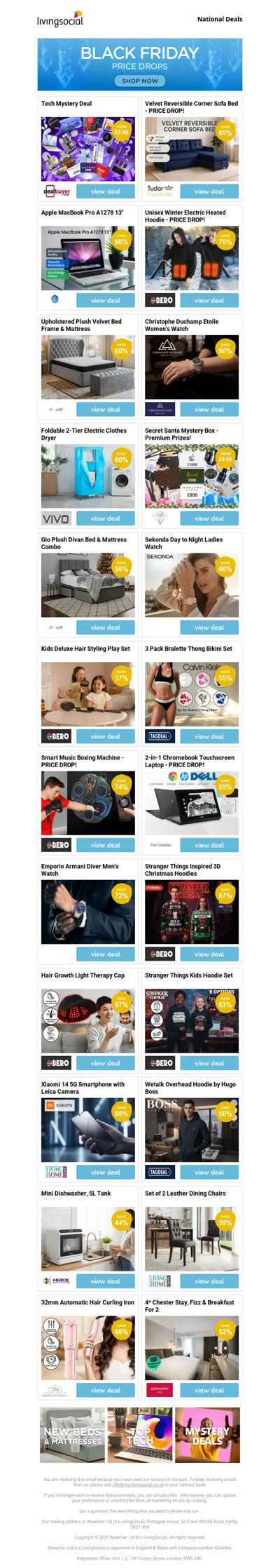 Tech Mystery Deal | Velvet Reversible Corner Sofa Bed - PRICE DROP! | Apple MacBook Pro A1278 13