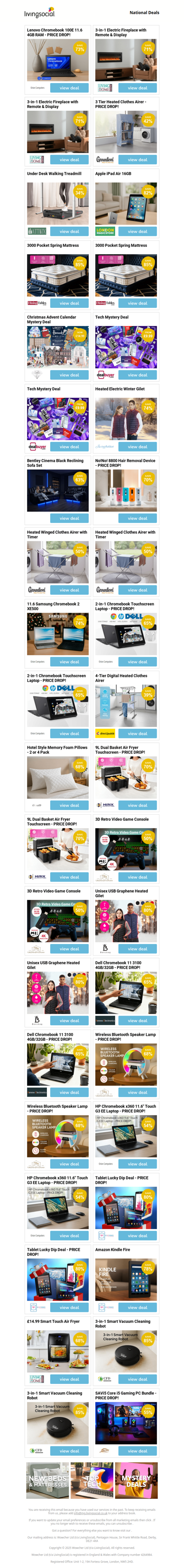 Lenovo Chromebook 100E 11.6 4GB RAM - PRICE DROP! | 3-in-1 Electric Fireplace with Remote & Display - PRICE DROP! | 3-in-1 Electric Fireplace with Remote & Display - PRICE DROP! | 3 Tier Heated Clothes Airer - PRICE DROP! | Under Desk Walking Treadmill