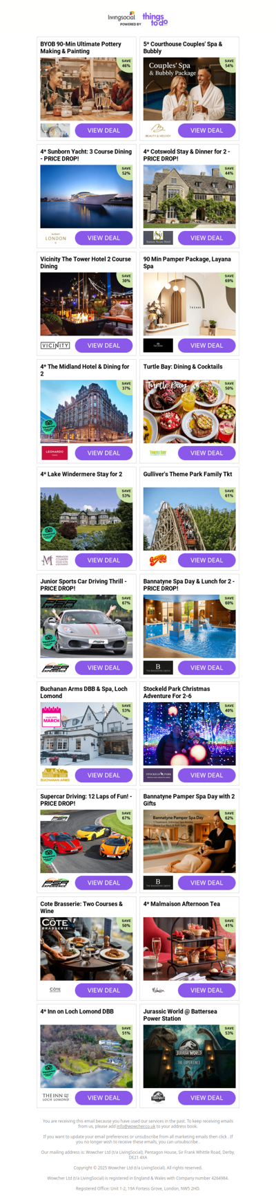 BYOB 90-Min Ultimate Pottery Making & Painting | 5* Courthouse Couples' Spa & Bubbly | 4* Sunborn Yacht: 3 Course Dining - PRICE DROP! | 4* Cotswold Stay & Dinner for 2 | Vicinity The Tower Hotel 2 Course Dining