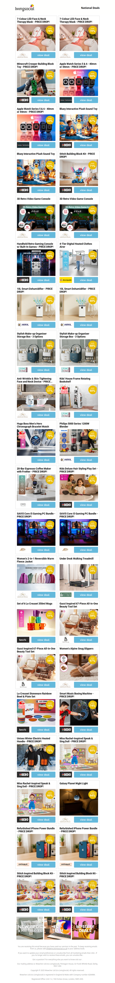 7-Colour LED Face & Neck Therapy Mask - PRICE DROP! | 7-Colour LED Face & Neck Therapy Mask - PRICE DROP! | Minecraft Creeper Building Block Toy - PRICE DROP! | Apple Watch Series 5 & 6 - 40mm or 44mm - PRICE DROP! | Apple Watch Series 5 & 6 - 40mm or 44mm - PRICE DROP!