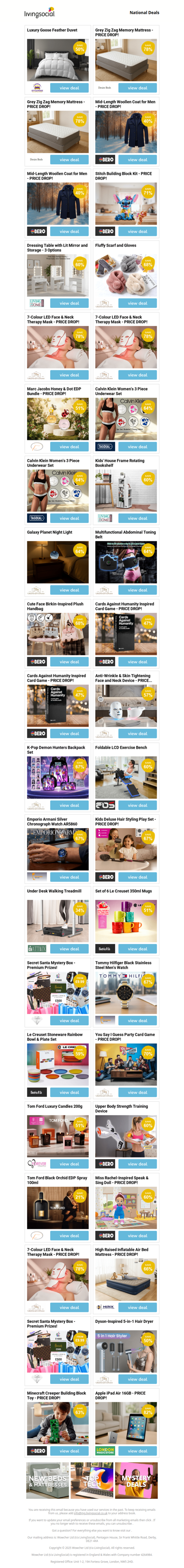 Luxury Goose Feather Duvet - PRICE DROP! | Grey Zig Zag Memory Mattress | Grey Zig Zag Memory Mattress | Mid-Length Woollen Coat for Men - PRICE DROP! | Mid-Length Woollen Coat for Men - PRICE DROP!