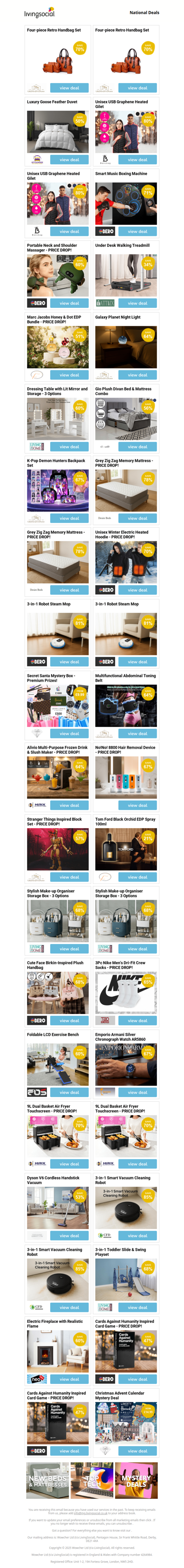 Four-piece Retro Handbag Set  | Four-piece Retro Handbag Set  | Luxury Goose Feather Duvet - PRICE DROP! | Unisex USB Graphene Heated Gilet | Unisex USB Graphene Heated Gilet