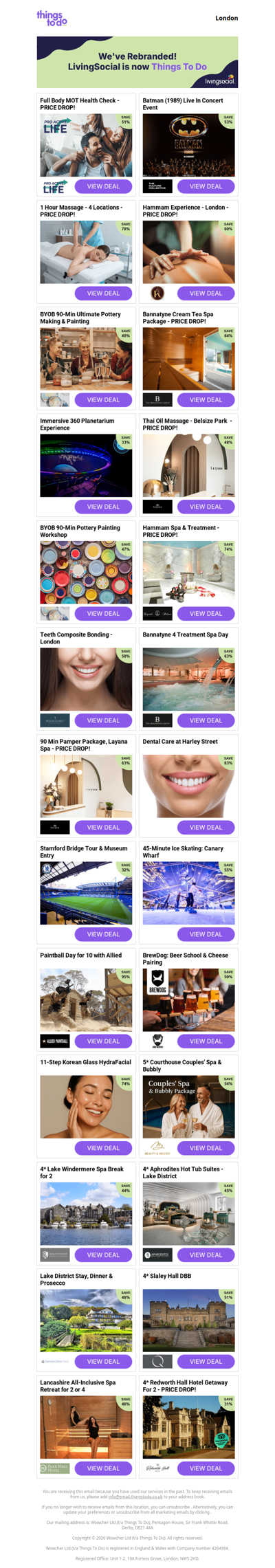 Full Body MOT Health Check | Batman (1989) Live In Concert Event | 1 Hour Massage - 4 Locations | Hammam Experience - London - PRICE DROP! | BYOB 90-Min Ultimate Pottery Making & Painting