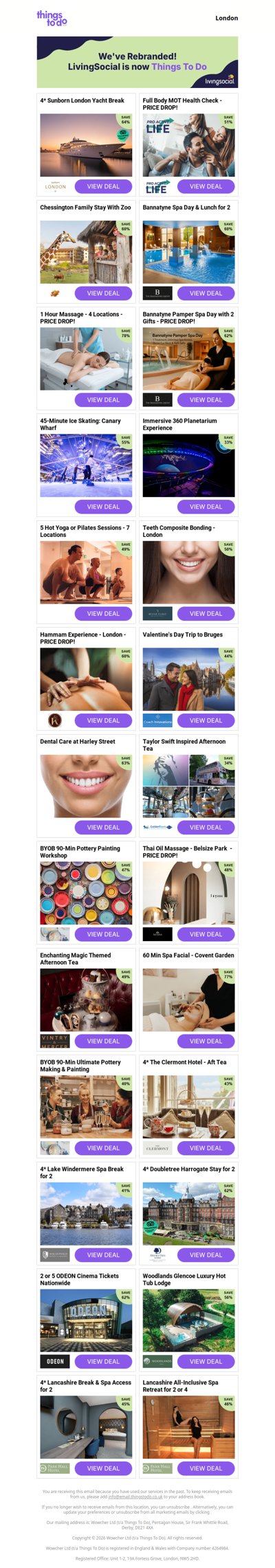 4* Sunborn London Yacht Break | Full Body MOT Health Check | Chessington Family Stay With Zoo | Bannatyne Spa Day & Lunch for 2 | 1 Hour Massage - 4 Locations