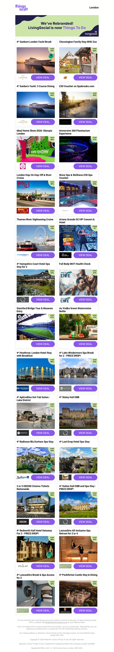 4* Sunborn London Yacht Break | Chessington Family Stay With Zoo | 4* Sunborn Yacht: 3 Course Dining | £50 Voucher on Spabreaks.com | Ideal Home Show 2026: Olympia London