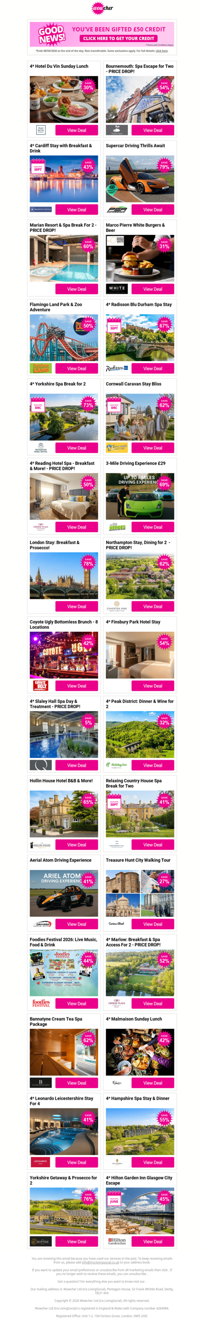 Click Inside for £50 Credit & Unmissable Deals 💸