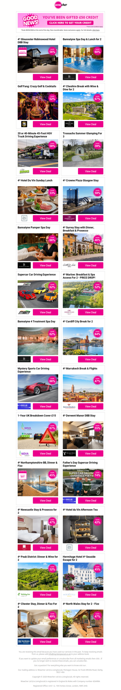 Click Inside for £50 Credit & Unmissable Deals 💸