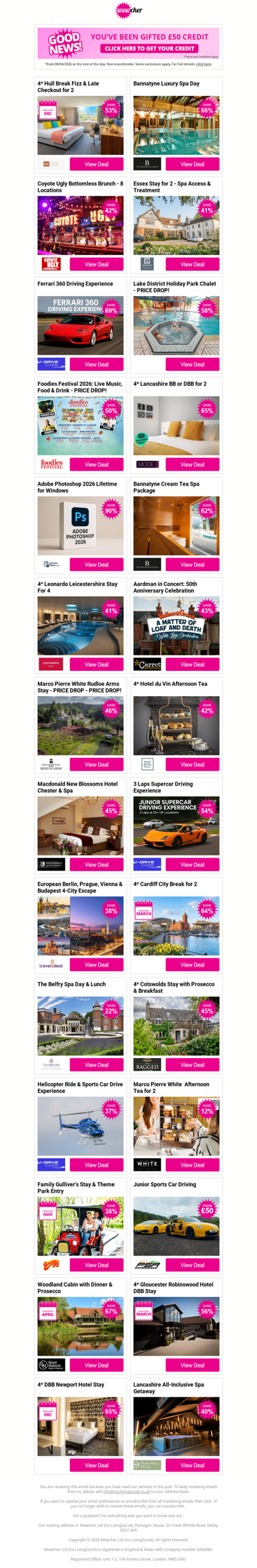 Click Inside for £50 Credit & Unmissable Deals 💸