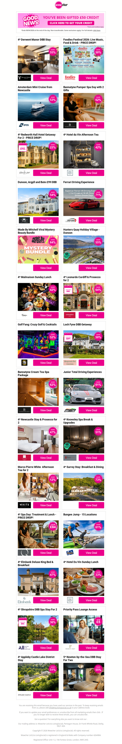 Click Inside for £50 Credit & Unmissable Deals 💸