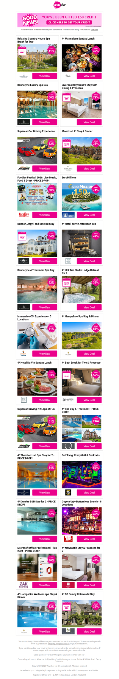 Click Inside for £50 Credit & Unmissable Deals 💸