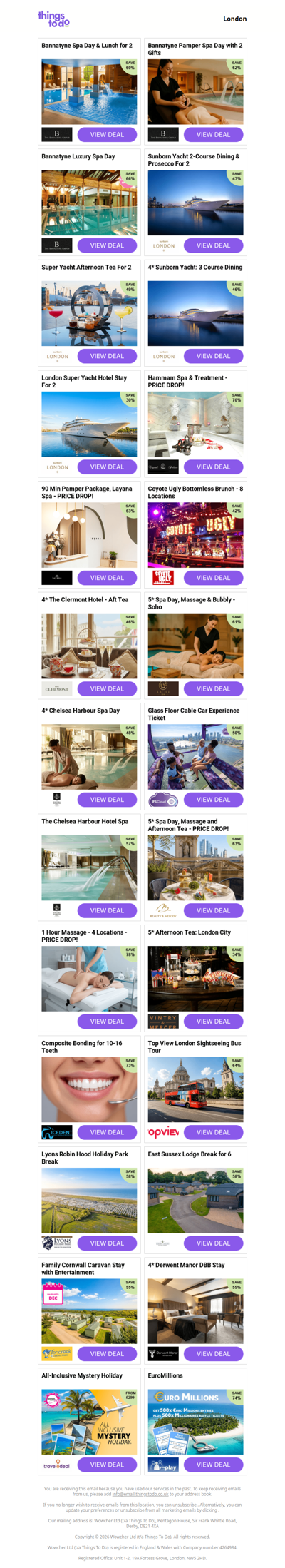Bannatyne Spa Day & Lunch for 2 | Bannatyne Pamper Spa Day with 2 Gifts | Bannatyne Luxury Spa Day | Sunborn Yacht 2-Course Dining & Prosecco For 2 | Super Yacht Afternoon Tea For 2
