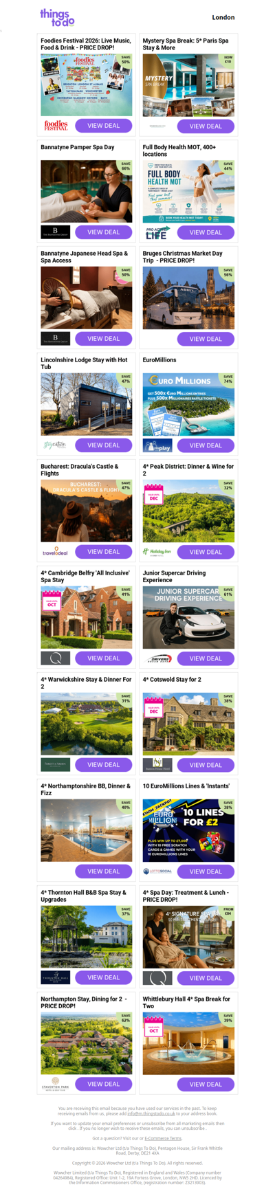 Bannatyne Spa Day & Lunch for 2 | Glass Floor Cable Car Experience Ticket | 3-Course Meal in Outdoor Pods | 4* Warwickshire Stay & Dinner For 2 | Gulliver's Theme Park Entry