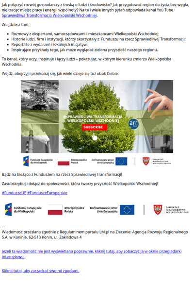 Wielkopolska Wschodnia wciąż się zmienia — zobacz, jak wygląda sprawiedliwa transformacja w praktyce!