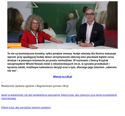 Demografia dobija oświatę. Wiceprezydent mówi o terminach i zmianach